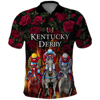 Personalized Kentucky Horses Racing Polo Shirt Race For Burning Roses - Wonder Print Shop
