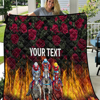 Personalized Kentucky Horses Racing Quilt Race For Burning Roses - Wonder Print Shop