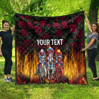 Personalized Kentucky Horses Racing Quilt Race For Burning Roses - Wonder Print Shop