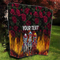 Personalized Kentucky Horses Racing Quilt Race For Burning Roses - Wonder Print Shop