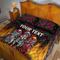 Personalized Kentucky Horses Racing Quilt Bed Set Race For Burning Roses - Wonder Print Shop
