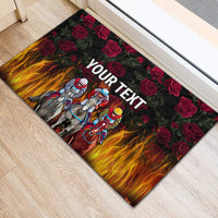 Personalized Kentucky Horses Racing Rubber Doormat Race For Burning Roses - Wonder Print Shop