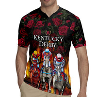 Personalized Kentucky Horses Racing Rugby Jersey Race For Burning Roses - Wonder Print Shop