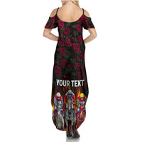 Personalized Kentucky Horses Racing Summer Maxi Dress Race For Burning Roses - Wonder Print Shop