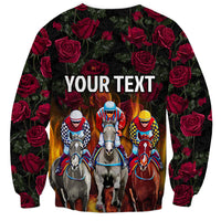 Personalized Kentucky Horses Racing Sweatshirt Race For Burning Roses - Wonder Print Shop