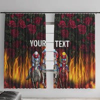 Personalized Kentucky Horses Racing Window Curtain Race For Burning Roses - Wonder Print Shop
