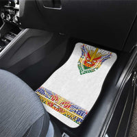 Haiti Flag Traditional Dashiki Car Mats White Color