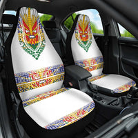 Haiti Flag Traditional Dashiki Car Seat Cover White Color