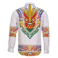 Haiti Flag Traditional Dashiki Family Matching Tank Maxi Dress and Hawaiian Shirt White Color