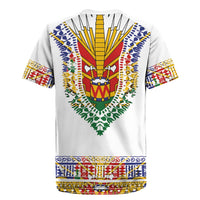 Haiti Flag Traditional Dashiki Rugby Jersey White Color