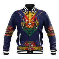 Haiti Flag Traditional Dashiki Baseball Jacket Black Color