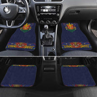 Haiti Flag Traditional Dashiki Car Mats Black Color