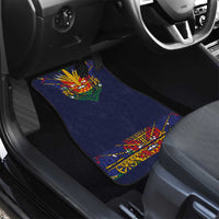Haiti Flag Traditional Dashiki Car Mats Black Color