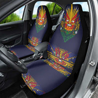 Haiti Flag Traditional Dashiki Car Seat Cover Black Color
