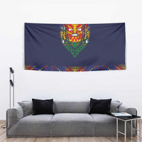 Haiti Flag Traditional Dashiki Tapestry Black Color