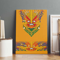 Haiti Flag Traditional Dashiki Canvas Wall Art Yellow Color