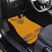Haiti Flag Traditional Dashiki Car Mats Yellow Color