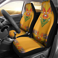 Haiti Flag Traditional Dashiki Car Seat Cover Yellow Color