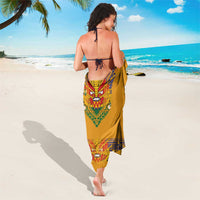 Haiti Flag Traditional Dashiki Sarong Yellow Color