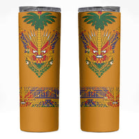 Haiti Flag Traditional Dashiki Skinny Tumbler Yellow Color