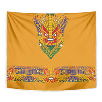 Haiti Flag Traditional Dashiki Tapestry Yellow Color