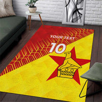 Custom Zimbabwe Cricket Area Rug Flame Warriors Zimbabwe Spirit - Wonder Print Shop