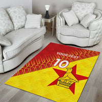 Custom Zimbabwe Cricket Area Rug Flame Warriors Zimbabwe Spirit - Wonder Print Shop
