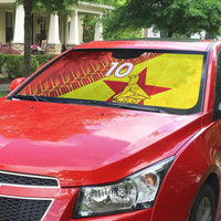 Custom Zimbabwe Cricket Auto Sun Shade Flame Warriors Zimbabwe Spirit - Wonder Print Shop