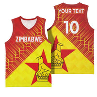 Custom Zimbabwe Cricket Basketball Jersey Flame Warriors Zimbabwe Spirit - Wonder Print Shop