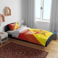 Custom Zimbabwe Cricket Bedding Set Flame Warriors Zimbabwe Spirit - Wonder Print Shop