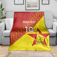 Custom Zimbabwe Cricket Blanket Flame Warriors Zimbabwe Spirit - Wonder Print Shop