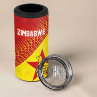 Custom Zimbabwe Cricket 4 in 1 Can Cooler Tumbler Flame Warriors Zimbabwe Spirit - Wonder Print Shop