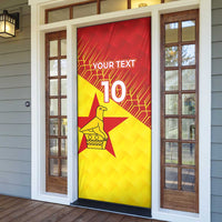 Custom Zimbabwe Cricket Door Cover Flame Warriors Zimbabwe Spirit - Wonder Print Shop
