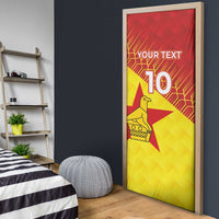Custom Zimbabwe Cricket Door Cover Flame Warriors Zimbabwe Spirit - Wonder Print Shop