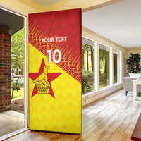 Custom Zimbabwe Cricket Door Cover Flame Warriors Zimbabwe Spirit - Wonder Print Shop