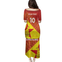 Custom Zimbabwe Cricket Family Matching Puletasi and Hawaiian Shirt Flame Warriors Zimbabwe Spirit - Wonder Print Shop