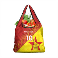 Custom Zimbabwe Cricket Grocery Bag Flame Warriors Zimbabwe Spirit - Wonder Print Shop