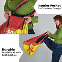 Custom Zimbabwe Cricket Grocery Bag Flame Warriors Zimbabwe Spirit - Wonder Print Shop