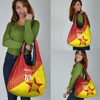 Custom Zimbabwe Cricket Grocery Bag Flame Warriors Zimbabwe Spirit - Wonder Print Shop