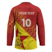 Custom Zimbabwe Cricket Hockey Jersey Flame Warriors Zimbabwe Spirit - Wonder Print Shop