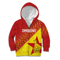 Custom Zimbabwe Cricket Kid Hoodie Flame Warriors Zimbabwe Spirit - Wonder Print Shop