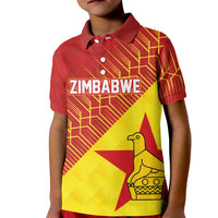 Custom Zimbabwe Cricket Kid Polo Shirt Flame Warriors Zimbabwe Spirit - Wonder Print Shop