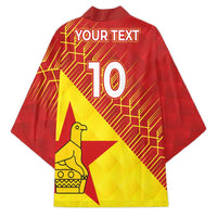 Custom Zimbabwe Cricket Kimono Flame Warriors Zimbabwe Spirit - Wonder Print Shop