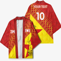 Custom Zimbabwe Cricket Kimono Flame Warriors Zimbabwe Spirit - Wonder Print Shop