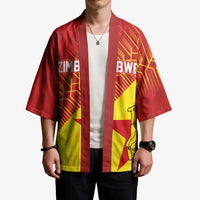 Custom Zimbabwe Cricket Kimono Flame Warriors Zimbabwe Spirit - Wonder Print Shop