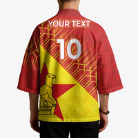 Custom Zimbabwe Cricket Kimono Flame Warriors Zimbabwe Spirit - Wonder Print Shop