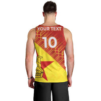 Custom Zimbabwe Cricket Men Tank Top Flame Warriors Zimbabwe Spirit - Wonder Print Shop