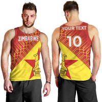 Custom Zimbabwe Cricket Men Tank Top Flame Warriors Zimbabwe Spirit - Wonder Print Shop
