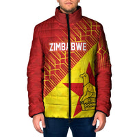 Custom Zimbabwe Cricket Padded Jacket Flame Warriors Zimbabwe Spirit - Wonder Print Shop