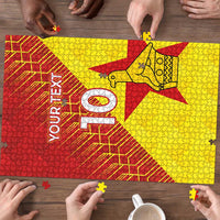 Custom Zimbabwe Cricket Puzzle Flame Warriors Zimbabwe Spirit - Wonder Print Shop